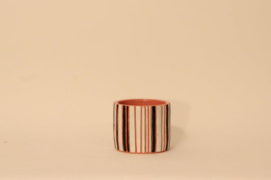pink striped cup