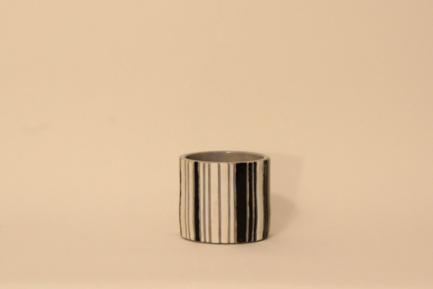 blue striped cup