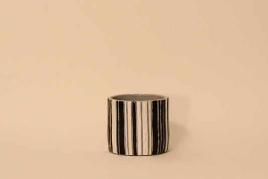 blue striped cup