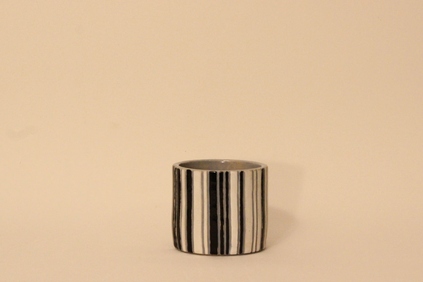 blue striped cup