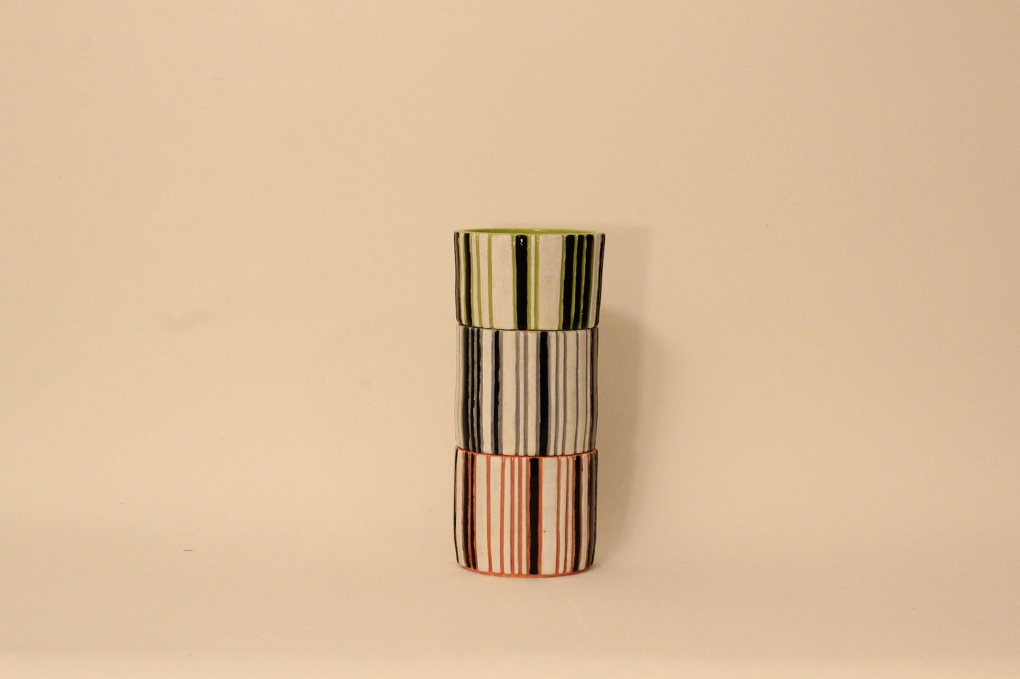 blue striped cup