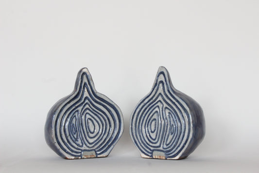 sliced in half (onion)